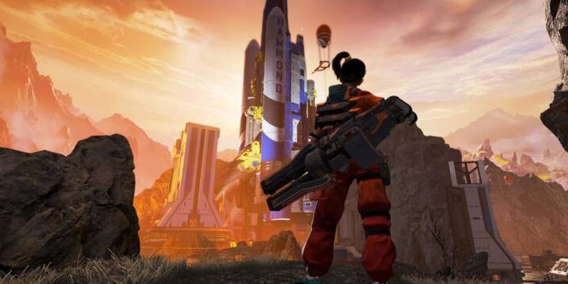 Defensive Legend Rampart looking at Launch Site