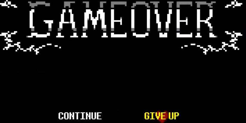 The Game Over screen in Deltarune
