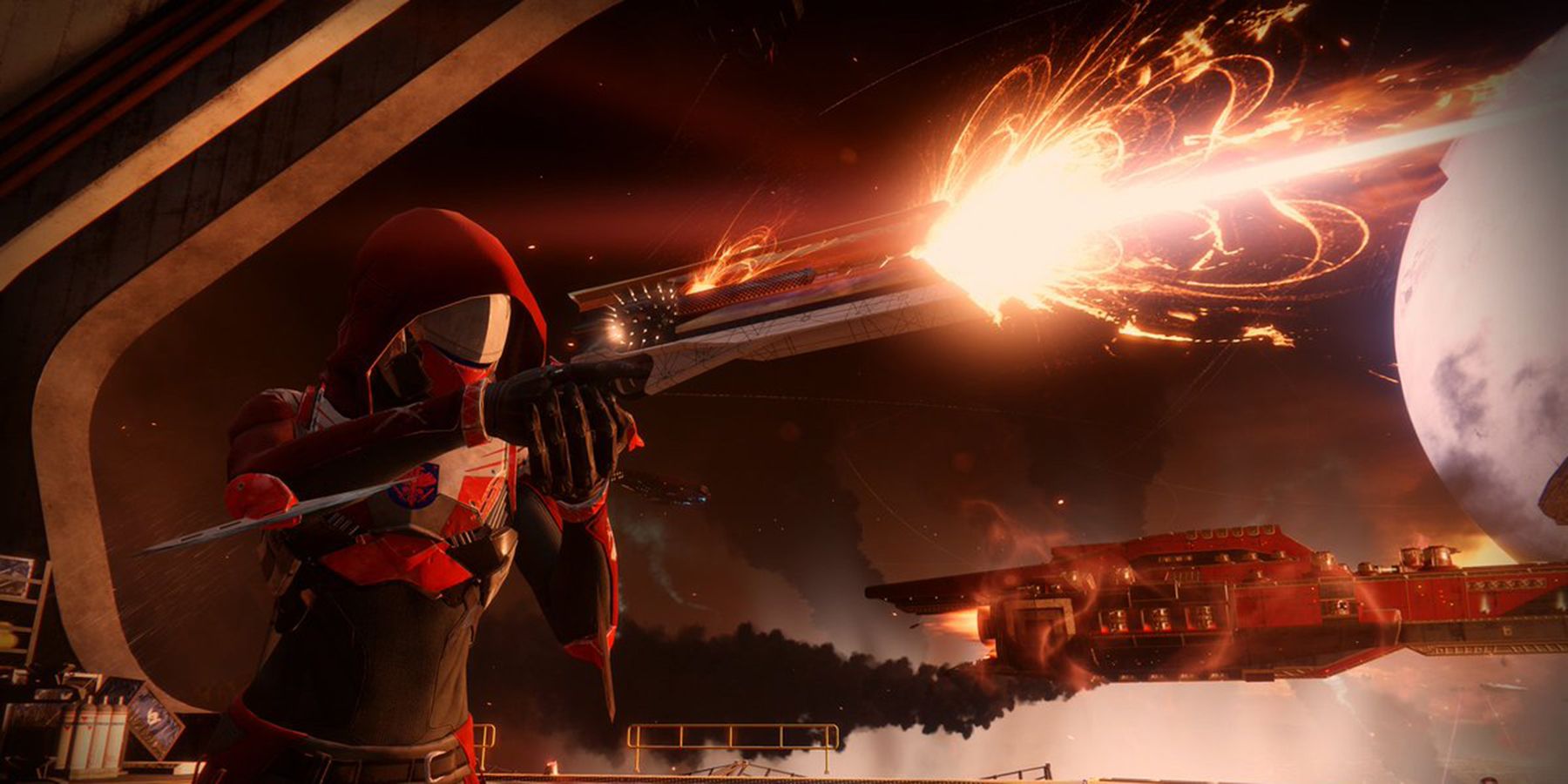 Destiny 2 Projectiles Leaving Sunshot Fired By Guardian