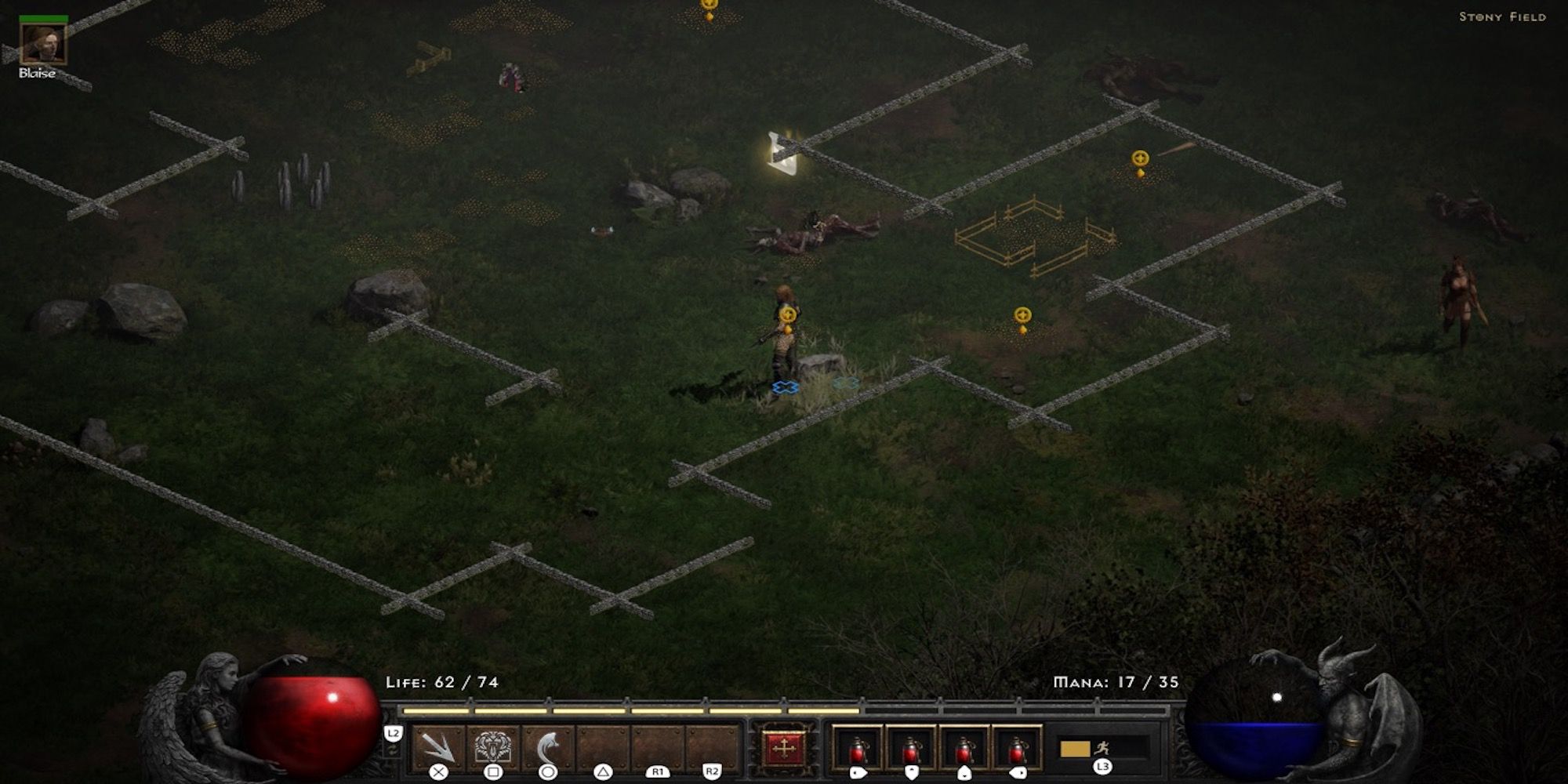 Exploring the world in Diablo 2: Resurrected