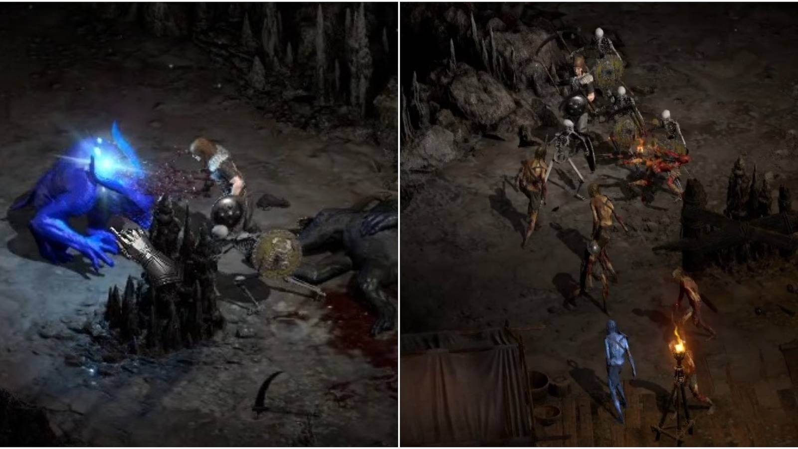 Diablo 2 Resurrected Beginner Mistakes Collage Freezing Enemy And Fighting Corpsefire