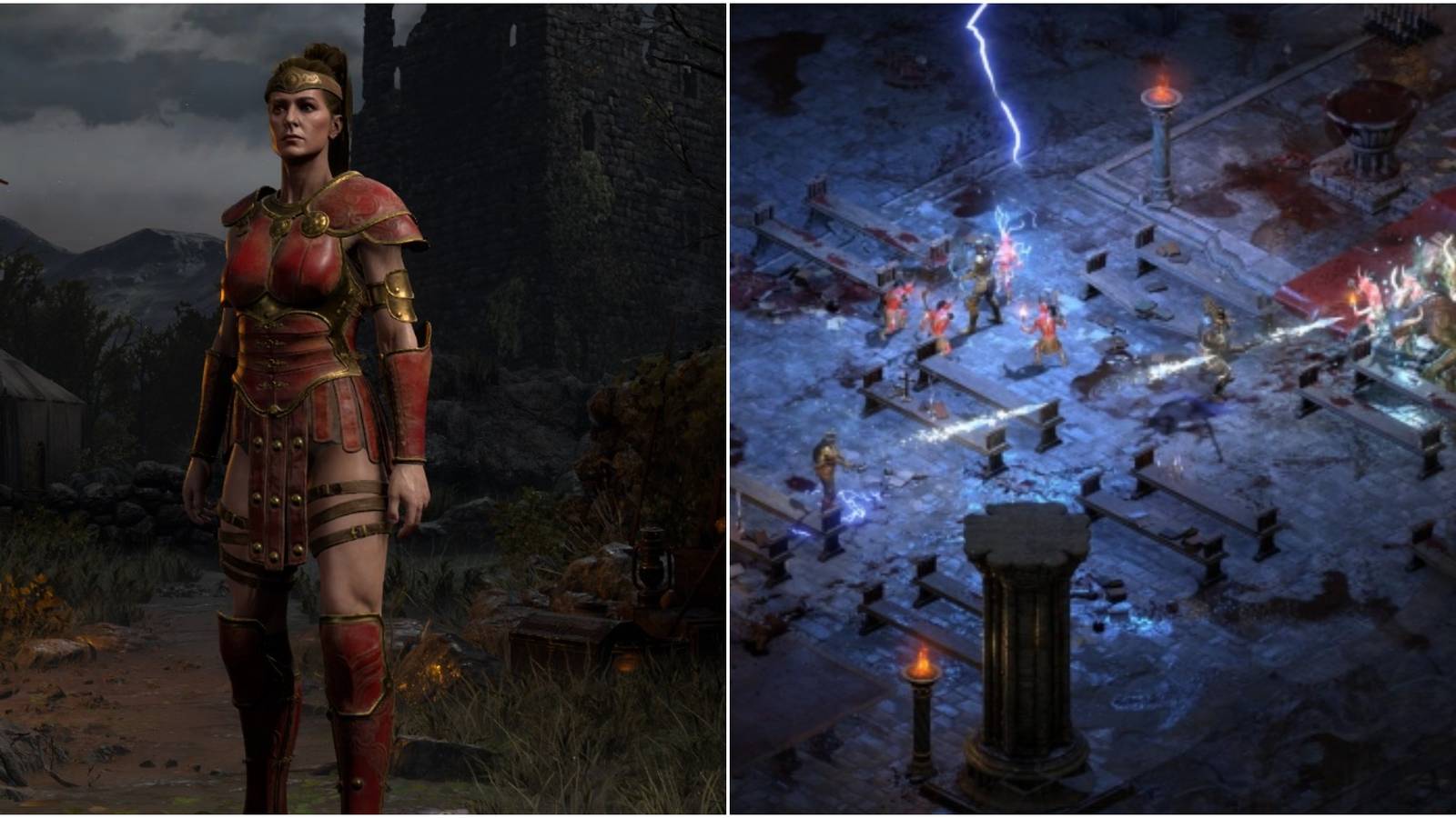 Diablo 2 Resurrected Bowazon Build Collage Creation Screen And Combat Animation