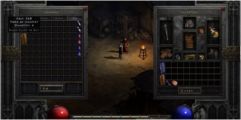 Diablo 2 Resurrected Buying A Tome Of Identify From Drognan