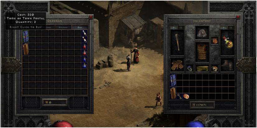 Diablo 2 Resurrected Buying A Tome Of Town Portal From Drognan