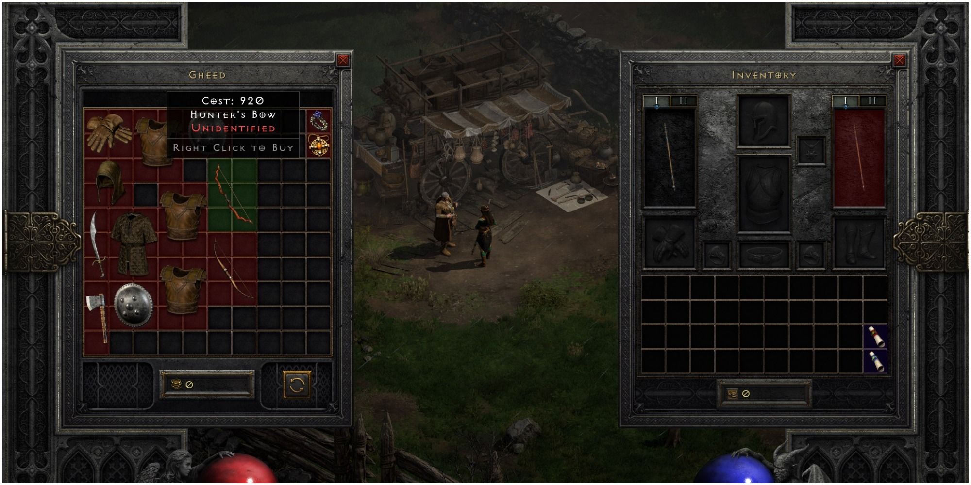 Diablo 2 Resurrected Choose Which Item To Buy On A Gamble With Gheed