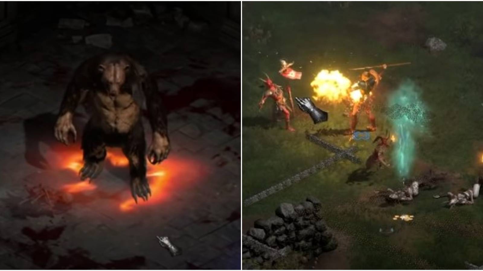 Diablo 2 Resurrected Endgame Skills Collage Werebear And Javazon