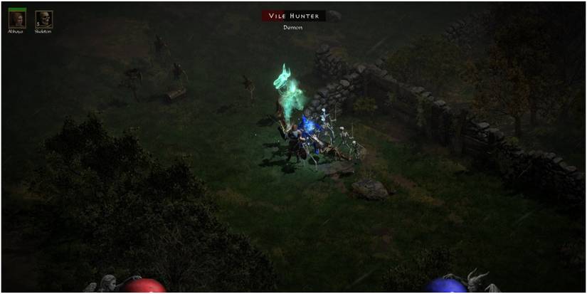 Diablo 2 Resurrected Killing Two Enemies At Once In With Skeletons