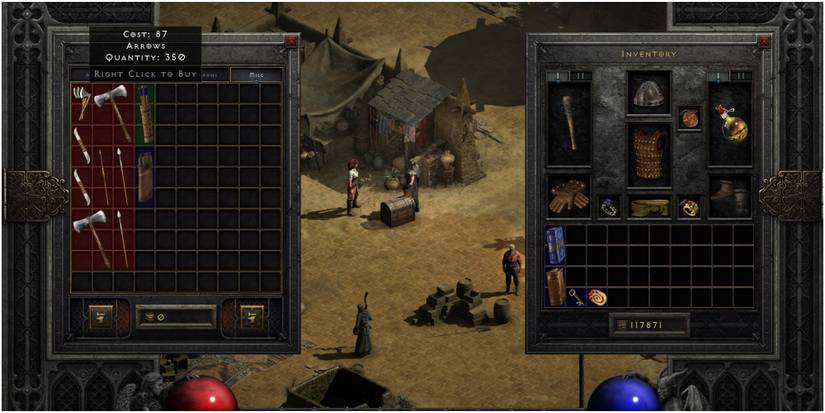 Diablo 2 Resurrected Purchasing More Arrows From Fara