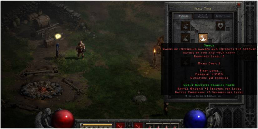 Diablo 2 Resurrected Shout Description At Level One