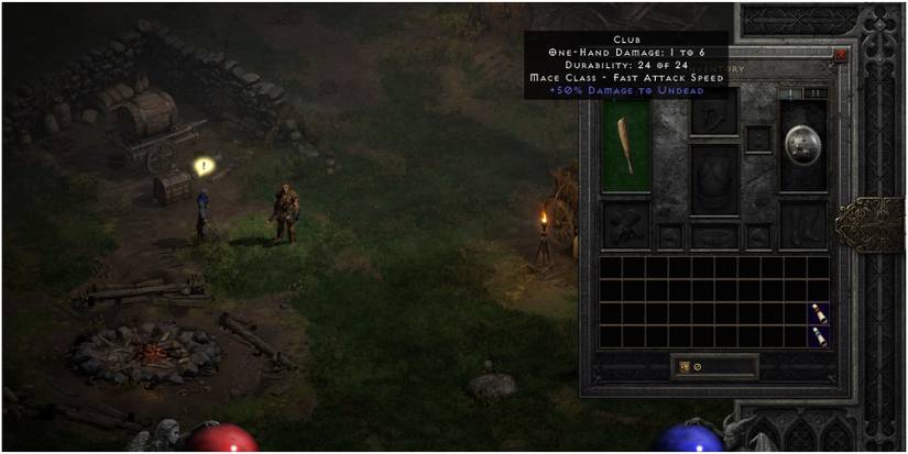 Diablo 2 Resurrected Starting Druid Equipment