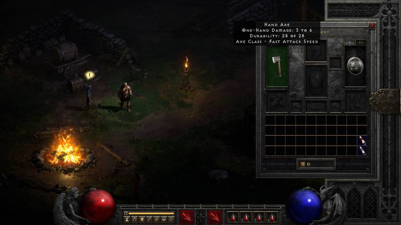 Diablo 2 Resurrected Starting Equipment For The Barbarian