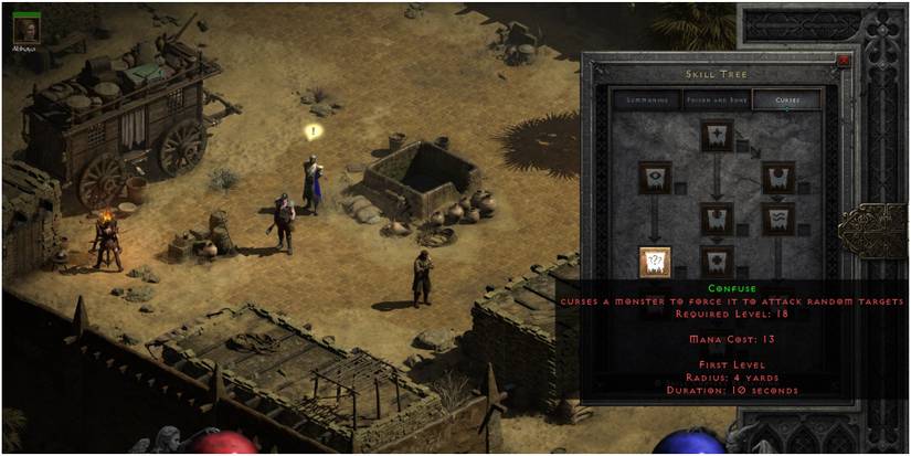 Diablo 2 Resurrected Viewing The Confuse Skill With A Necromancer