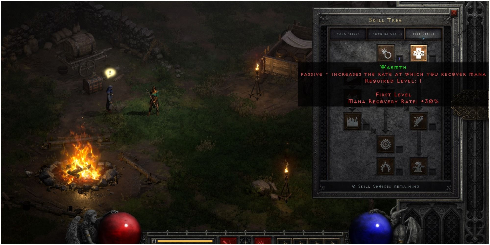 Diablo 2 Resurrected Warmth Description At Level One