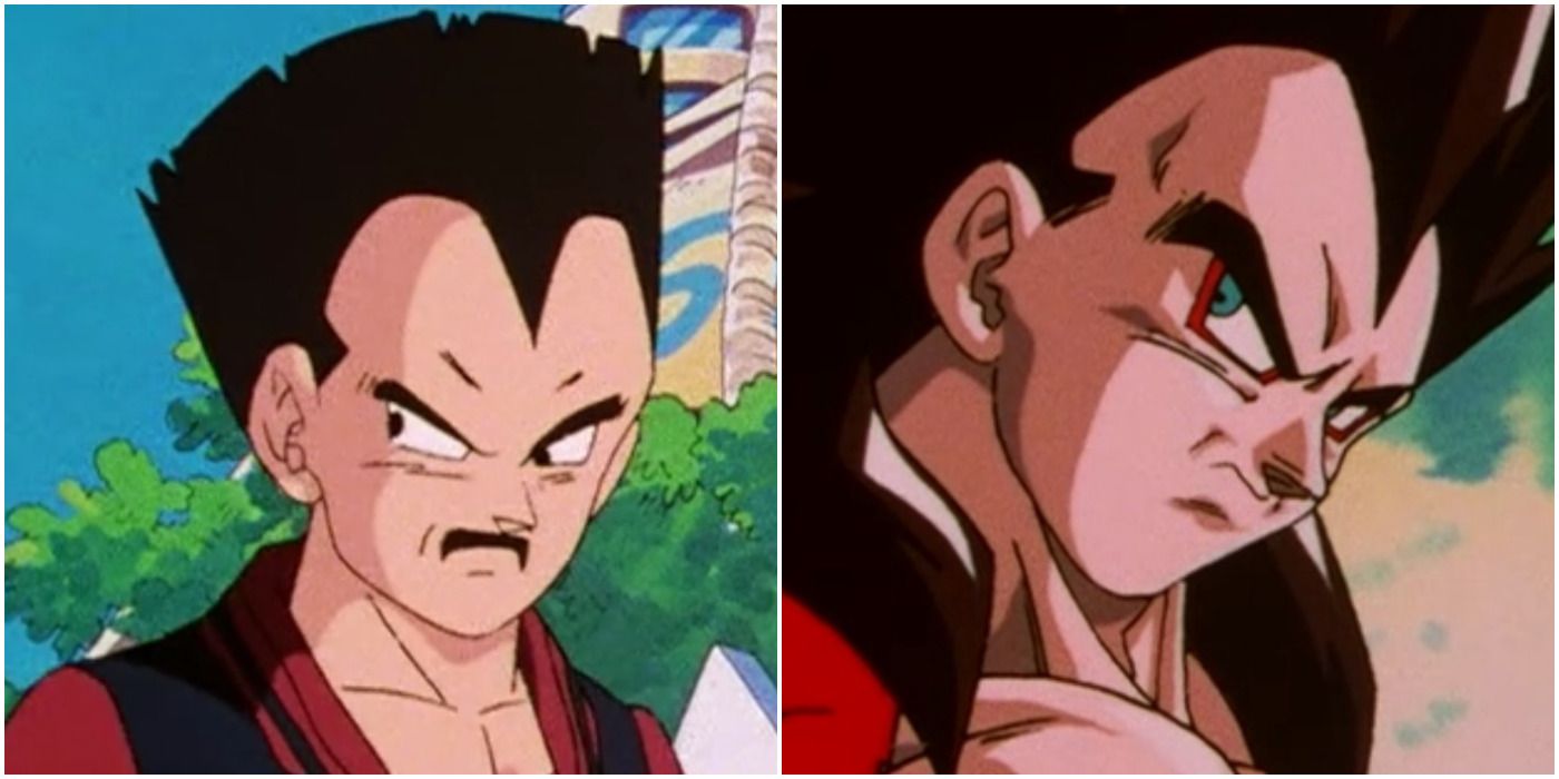 Dragon Ball GT Comparison of Vegeta in his first appearance in Gt vs Super Saiyan 4 Vegeta