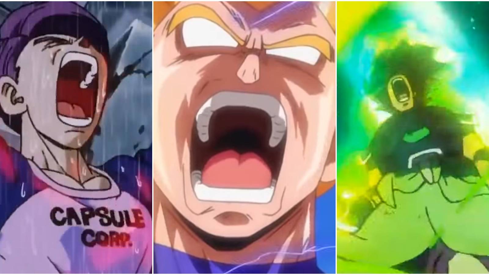 Future Trunks Vegeta Broly screaming