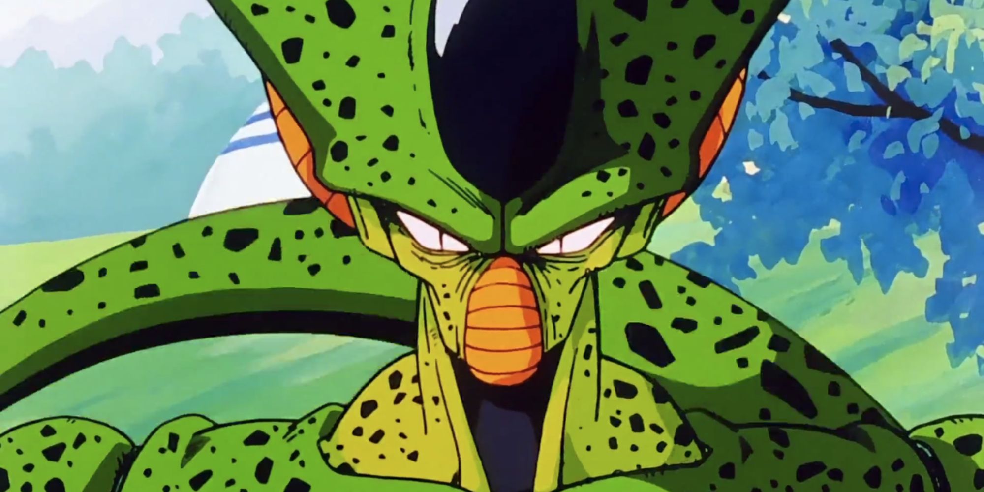 Dragon Ball Z Screenshot Of An Imperfect Cell Close up