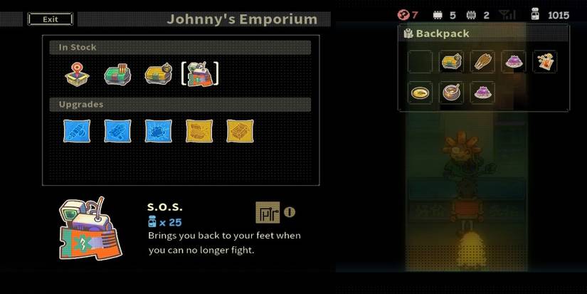 A shop menu from Eastward