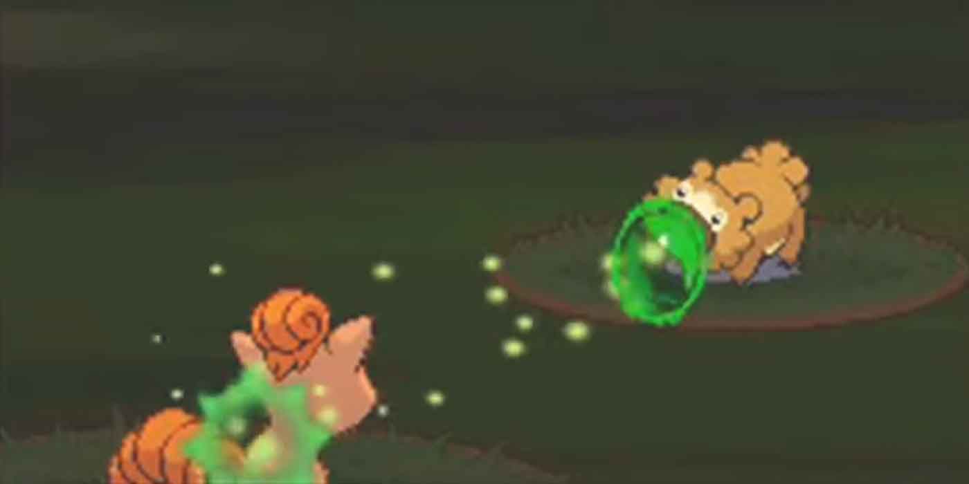 The Grass type move Energy Ball in in Pokemon