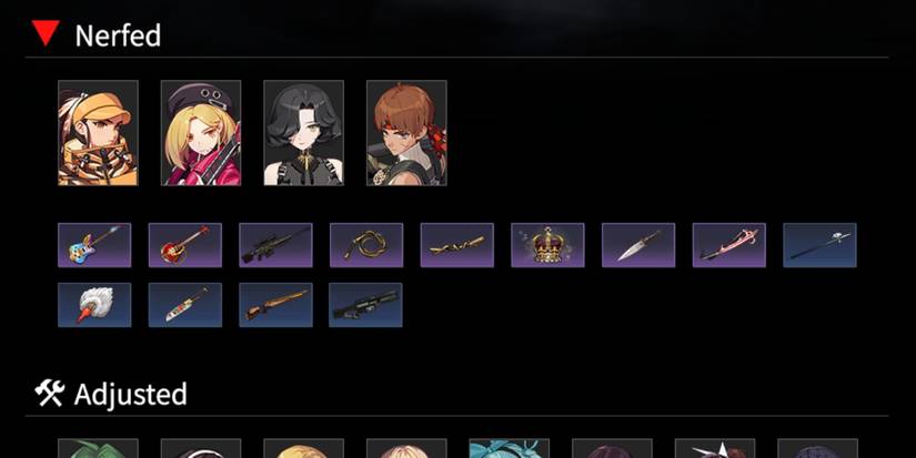 Icons Of Nerfed Eternal Return Characters On Patch Notes