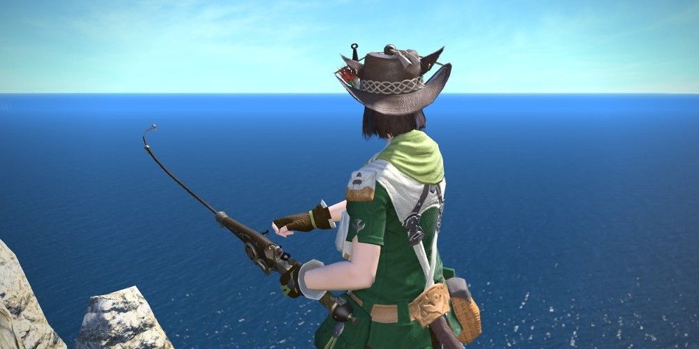 Miqo'te fishing. 