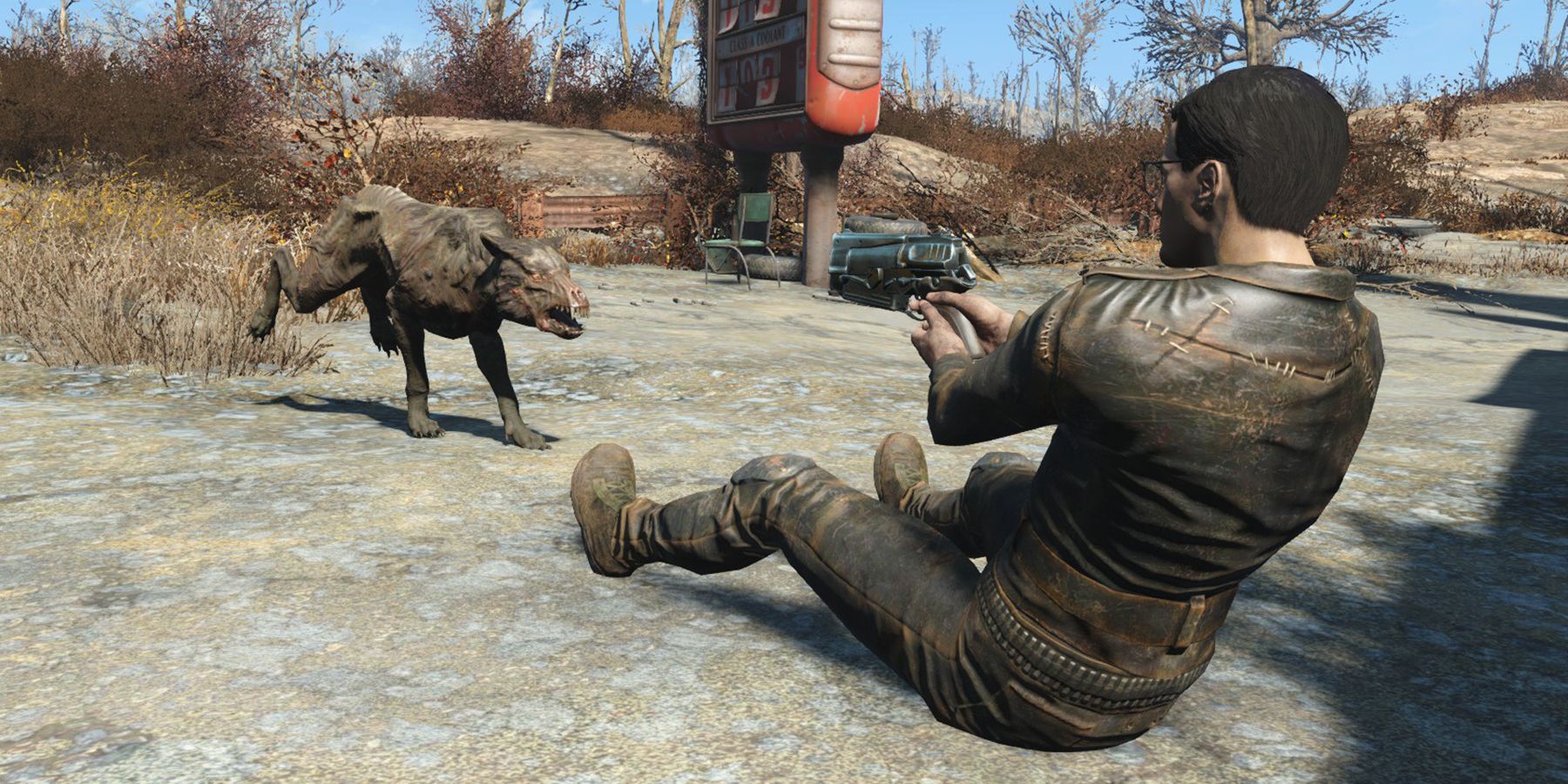 Fallout 4 Morndil's Combat rework mod, player shooting molerat