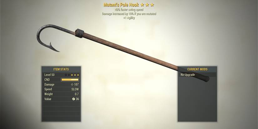 Fallout 76 A Mutants Pole Hook weapon