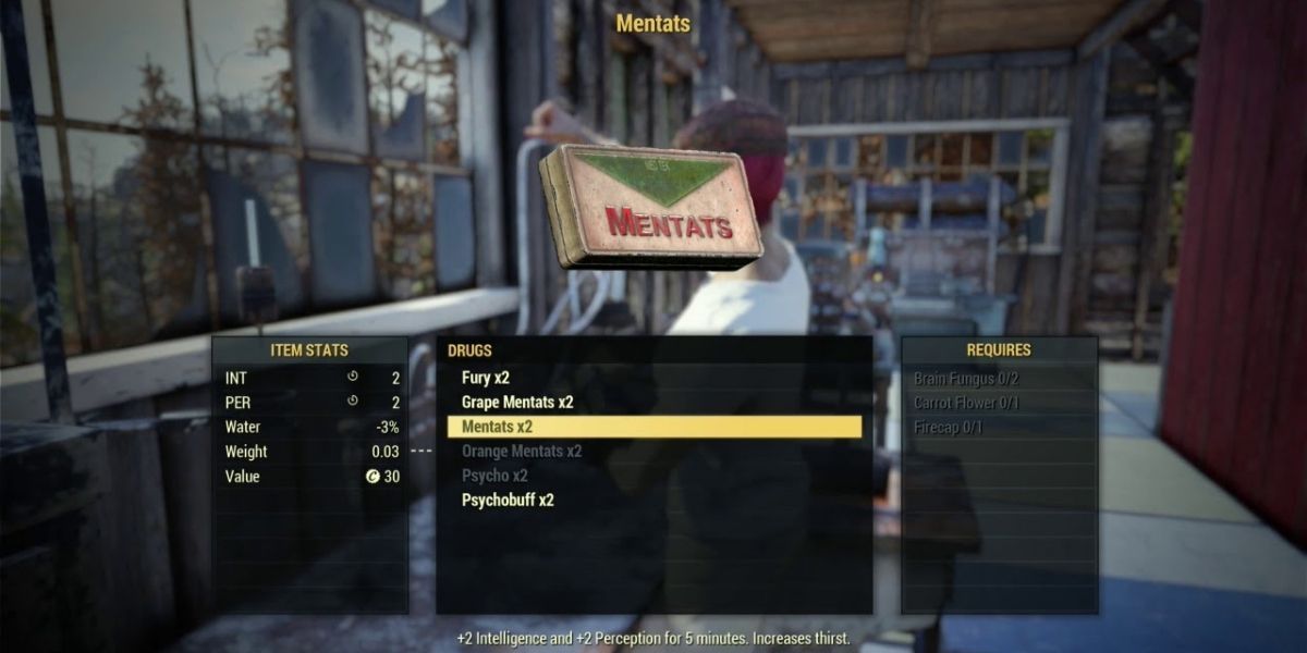Fallout 76 player crafting mentats