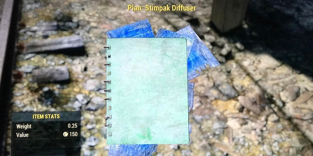 Fallout 76 stimpak diffuser recipe book