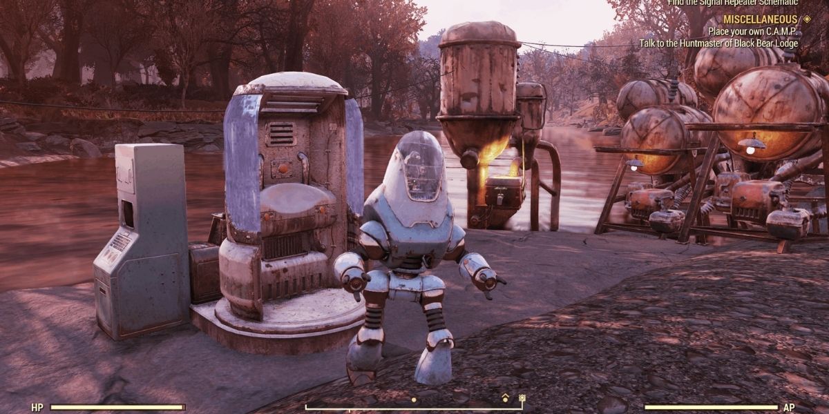 Fallout 76 Collectron robot leaving station