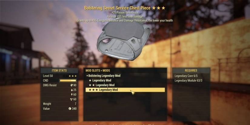 Fallout 76 legendary crafting menu