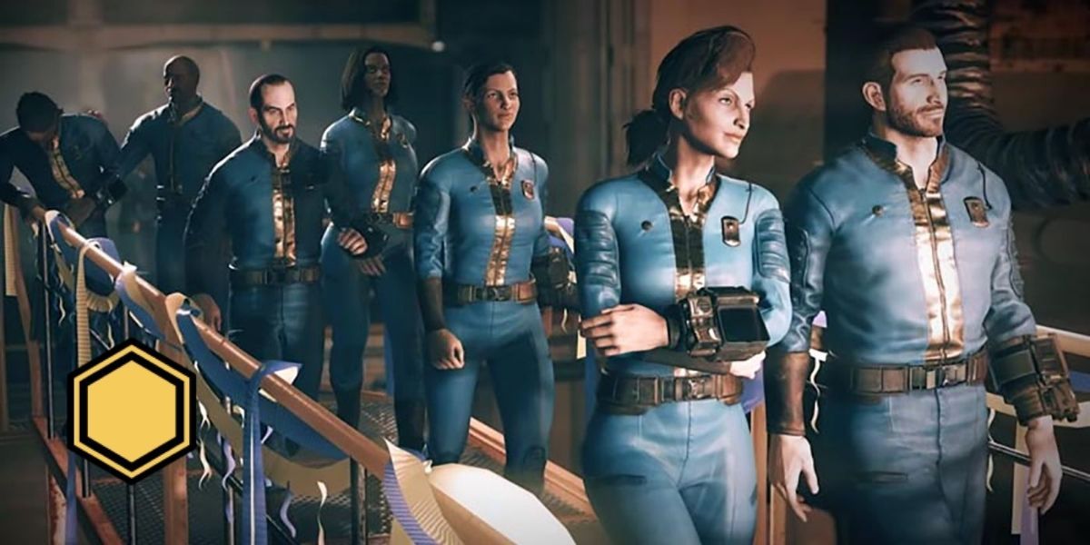 Fallout 76 characters at the vault celebration