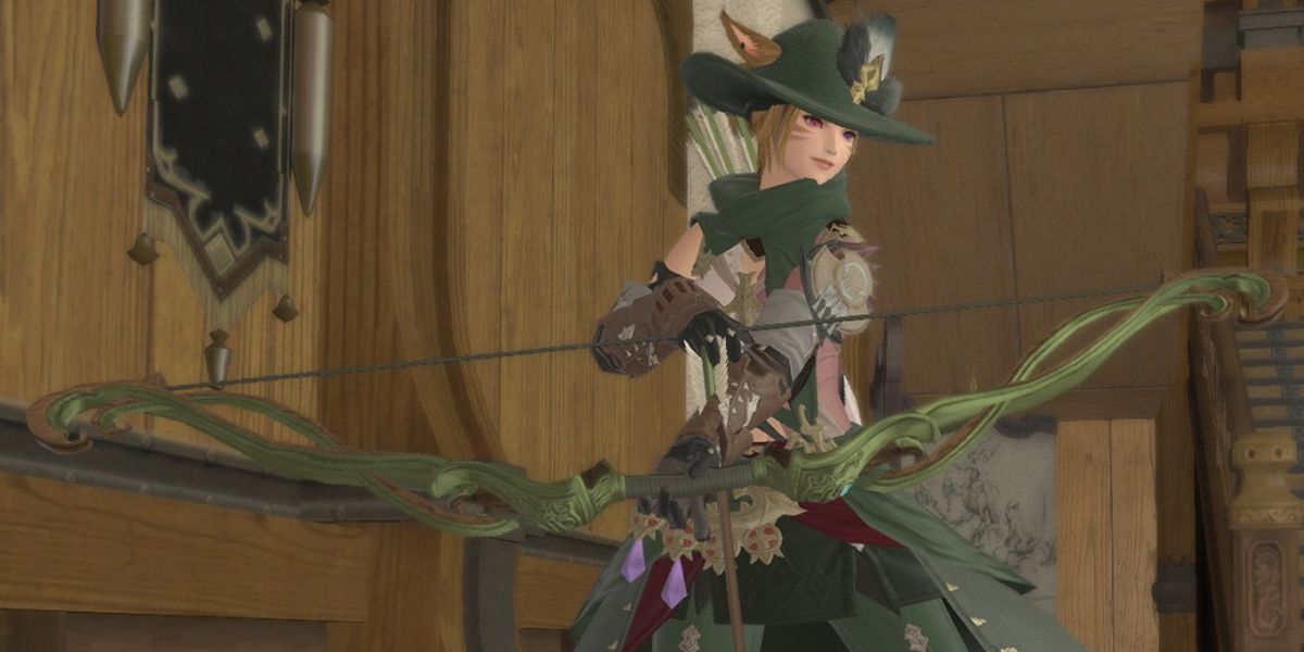 Final Fantasy 14 official bard green outfit