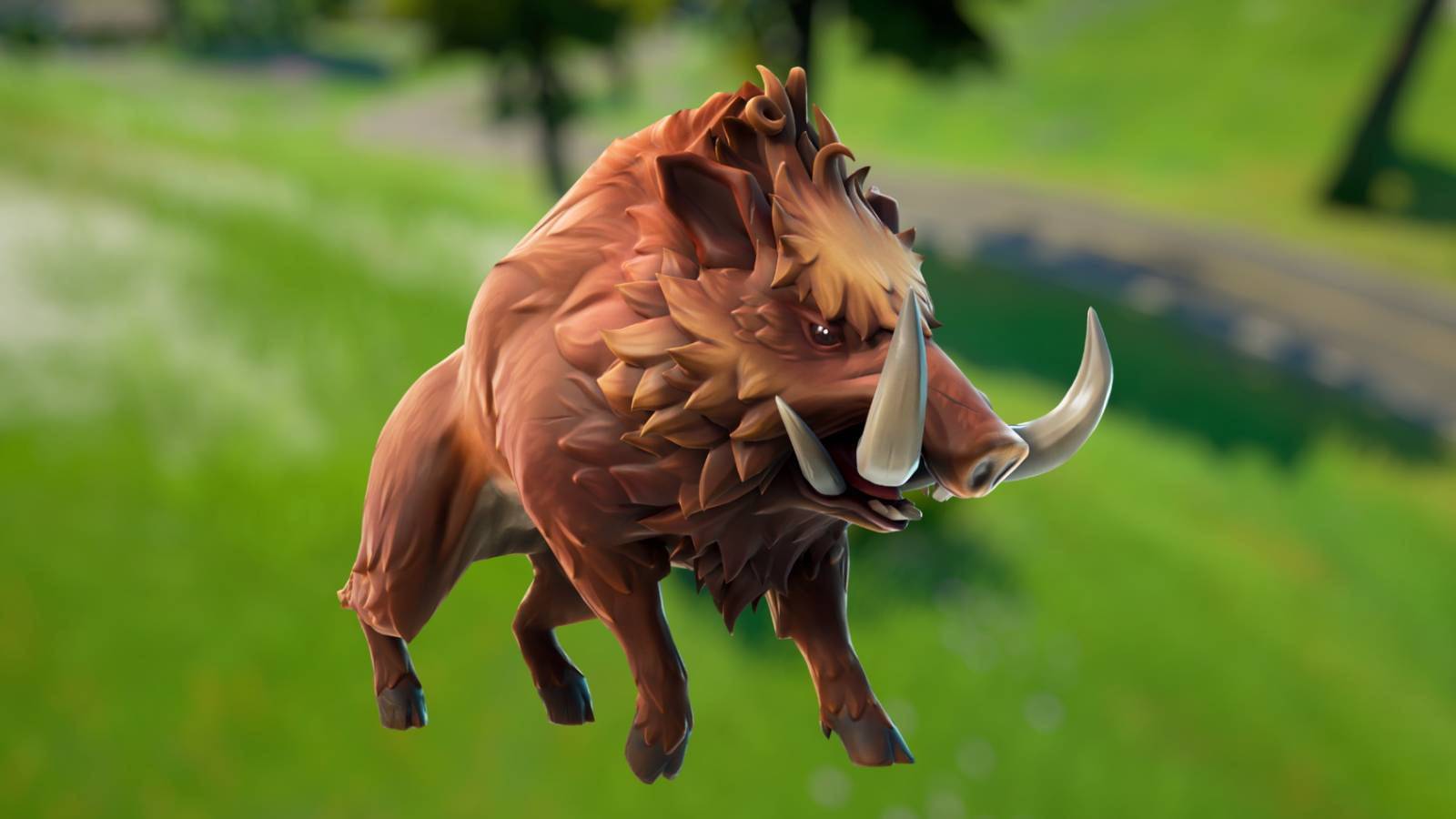 Fortnite boar on green scenery background
