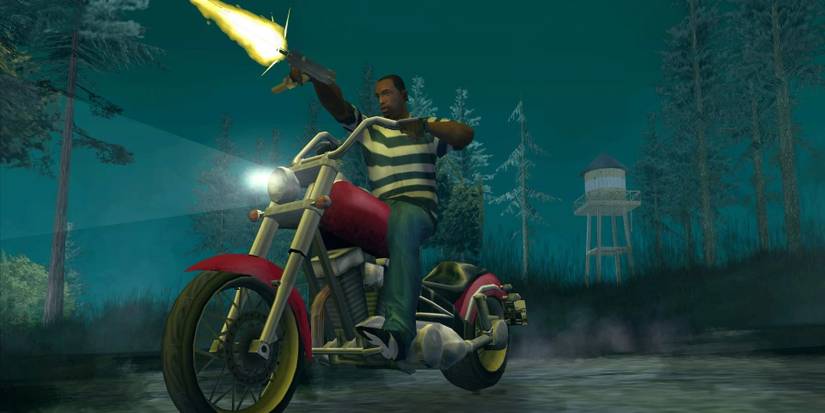 GTA San Andreas Combat Firing From A Motorcycle