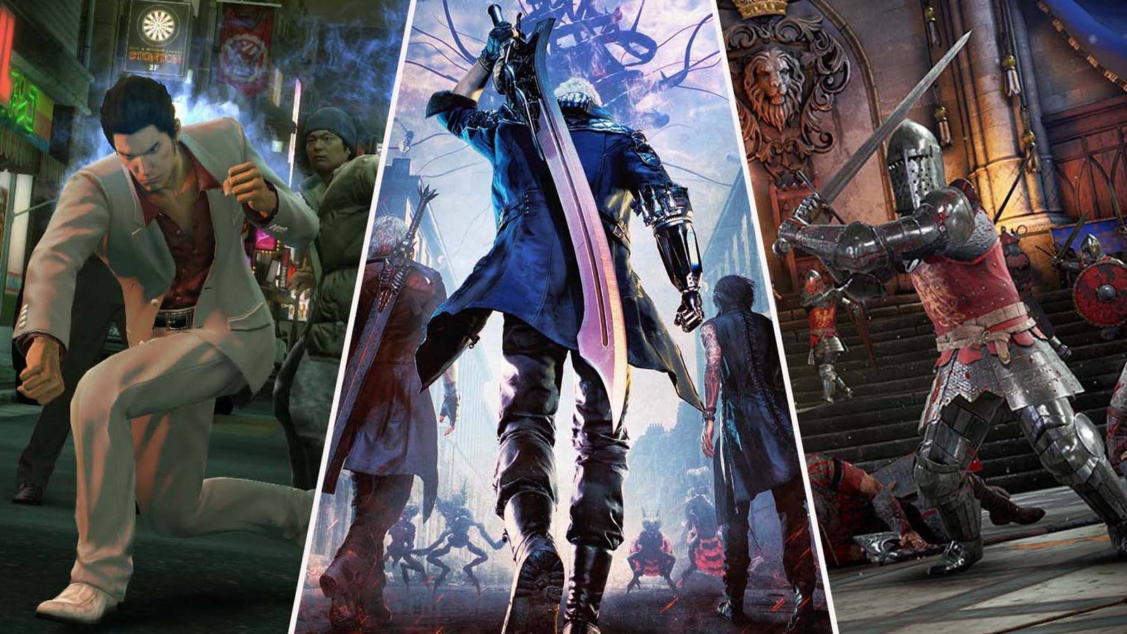 Games With Some Of The Best Melee Combat featured image; Yakuza, DMC 5, Chivalry 2