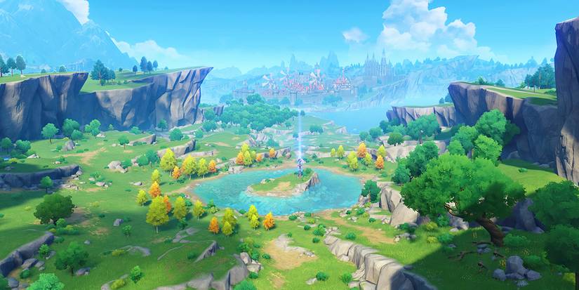 Genshin Impact Screenshot open world mondstat distance