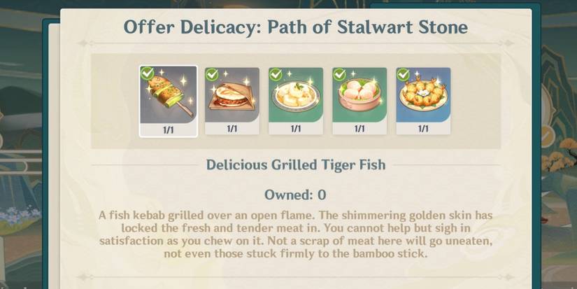 Genshin impact offer delicacy path of stalwart stone