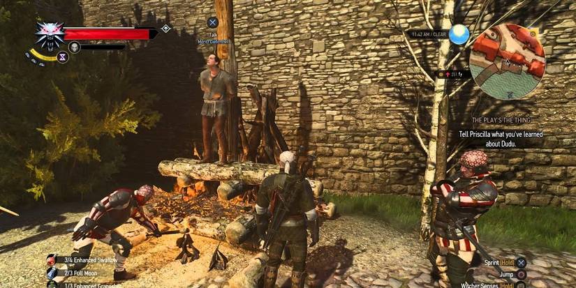 The Witcher 3 Geralt Saving Moritz From The Stake