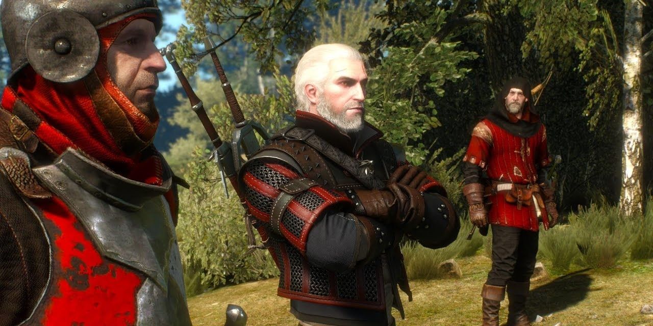Geralt sees a fake basilisk
