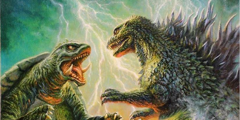 Artist's impression of a Godzilla V Gamera battle