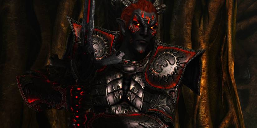 Immersive Armors Mod For Skyrim Featuring Daedric Armor