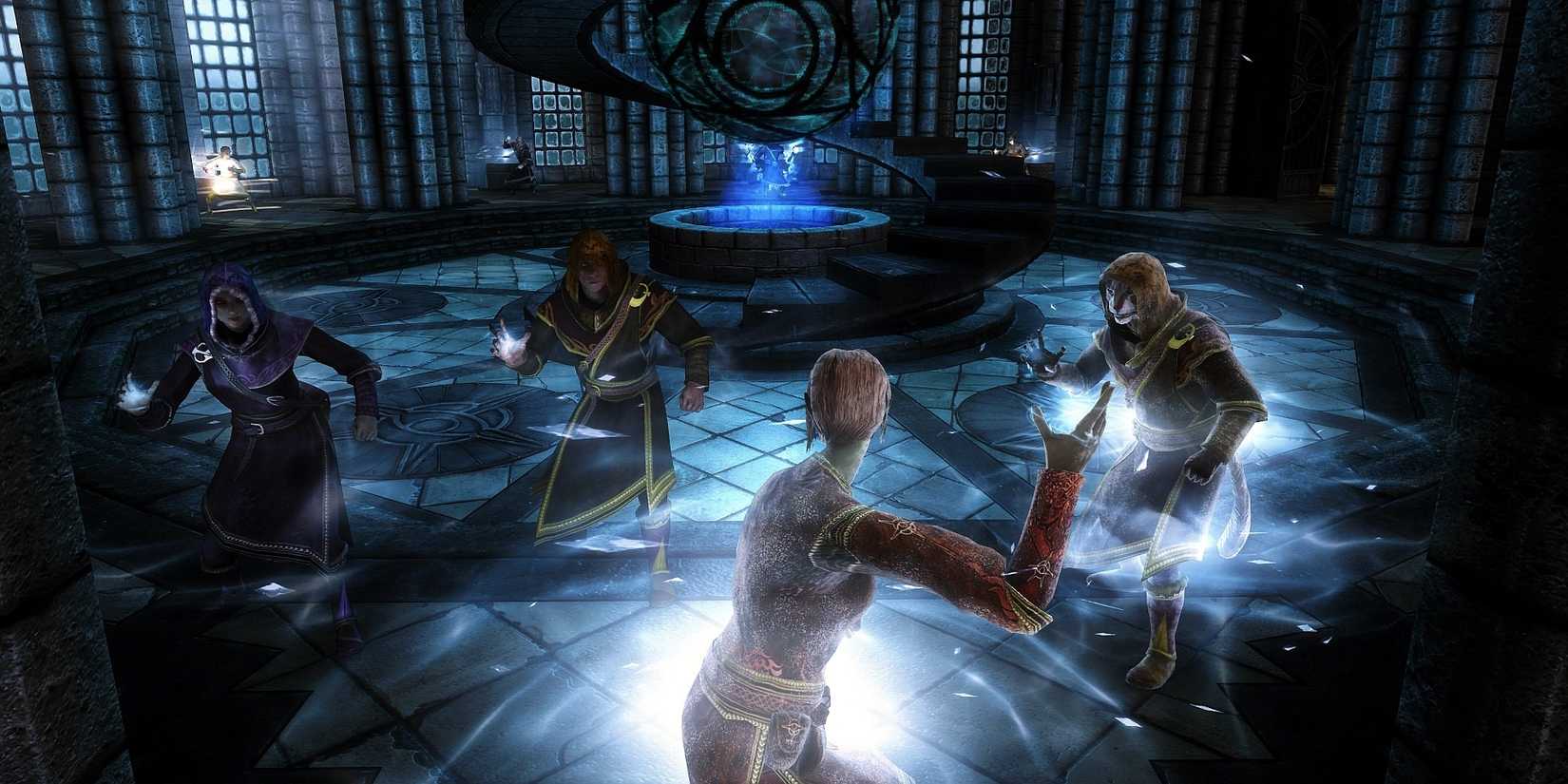 Immersive College Of Winterhold Mod For Skyrim Featuring A Training Session