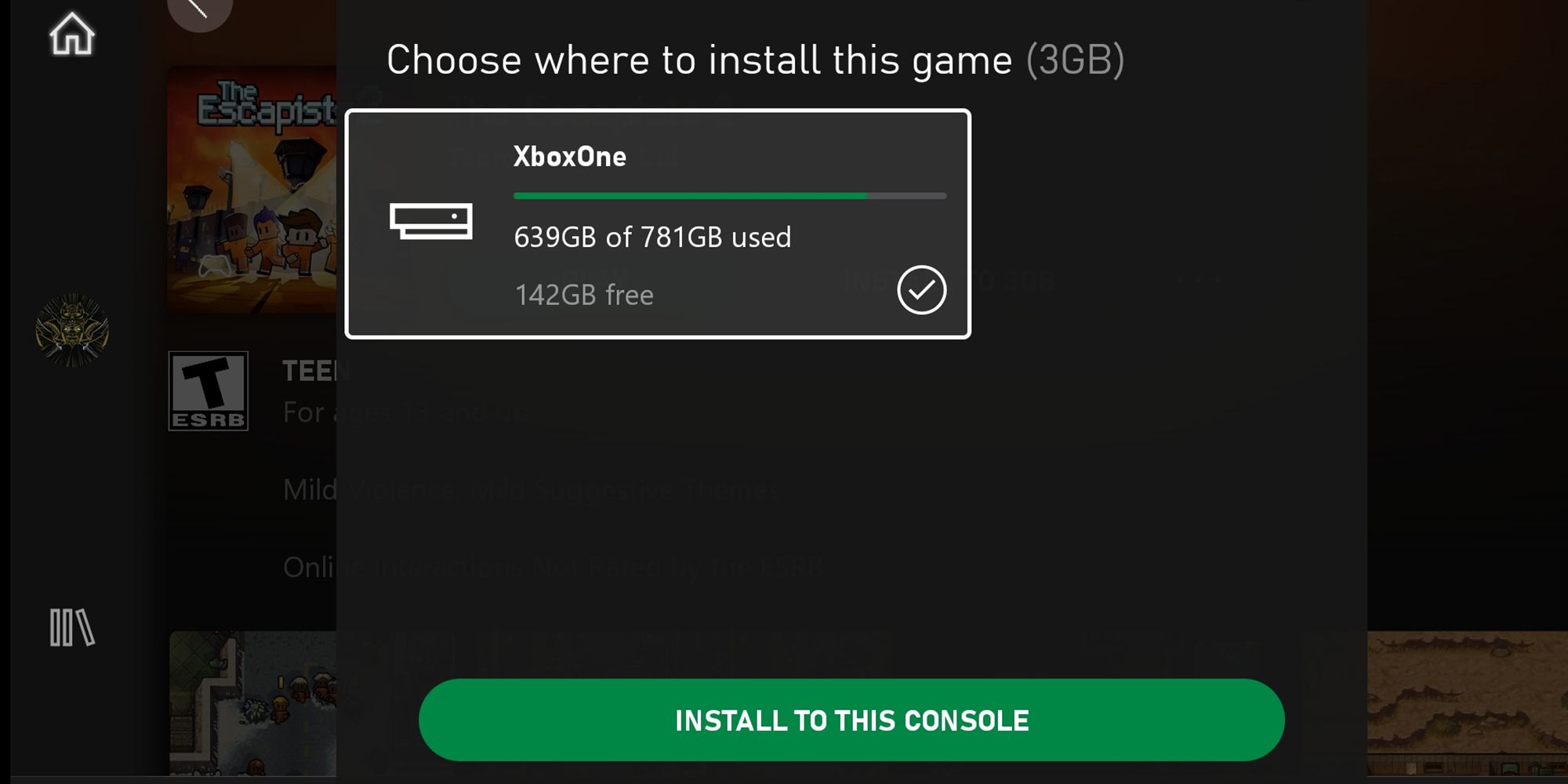 Installing A Game From Xbox Game Pass Onto The Console Itself