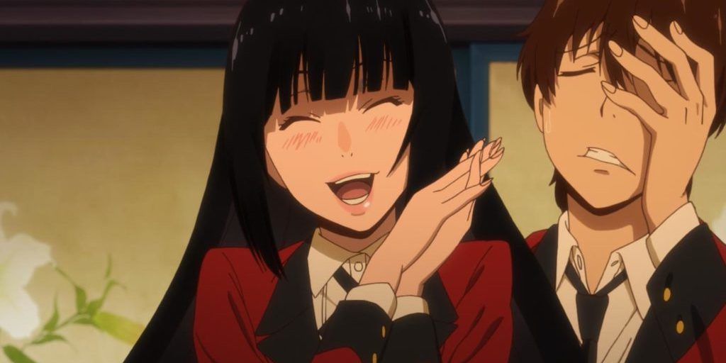 Kakegurui Anime Happy Yumeko and Sad Ryota