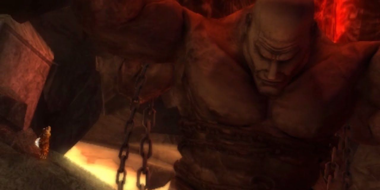Kratos and Atlas in God of War: Chains of Olympus