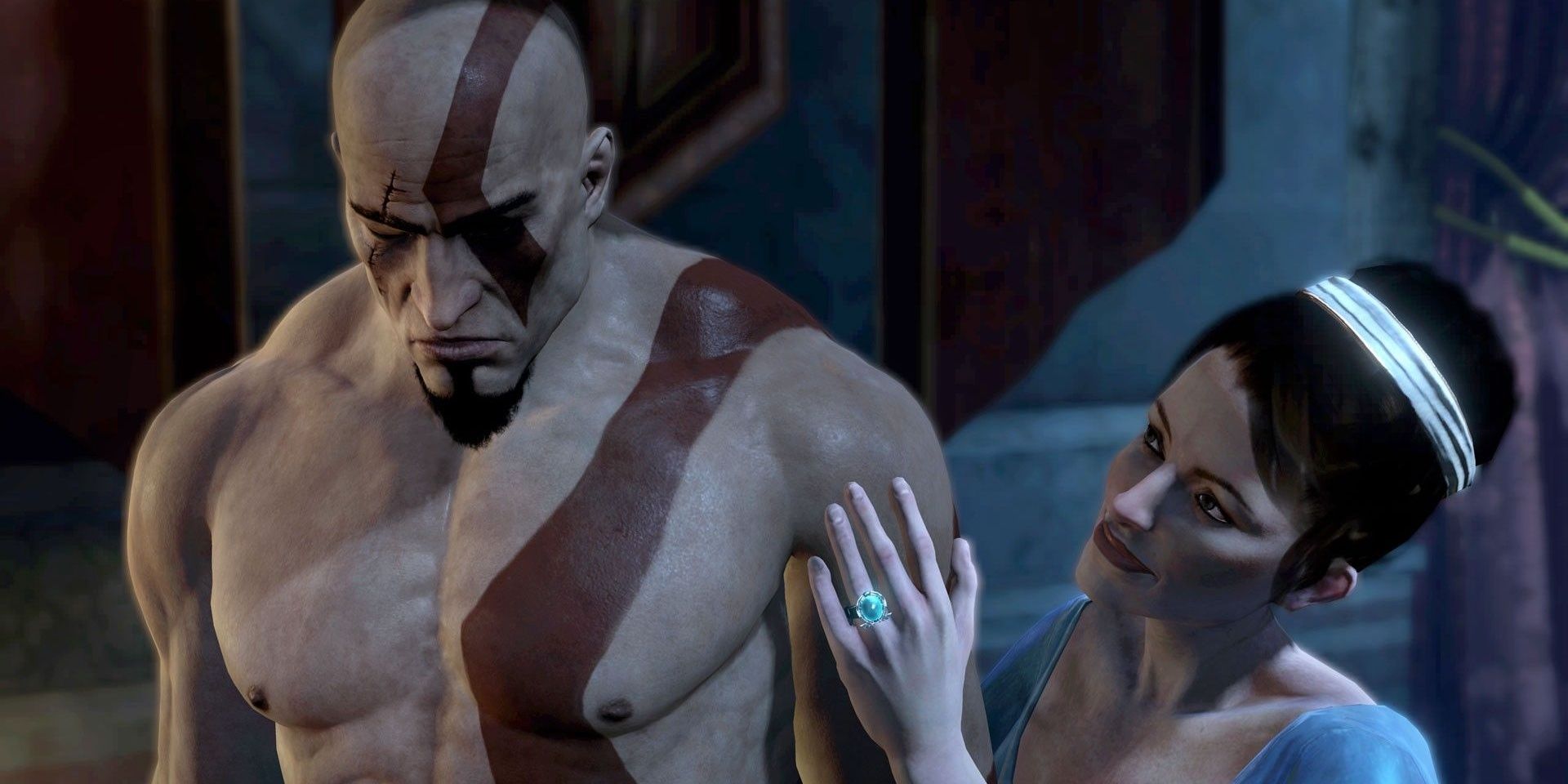 Kratos and his wife in God of War: Ascension
