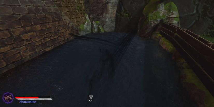 Aragami turning to shadowy wisps when touching water in Aragami 2