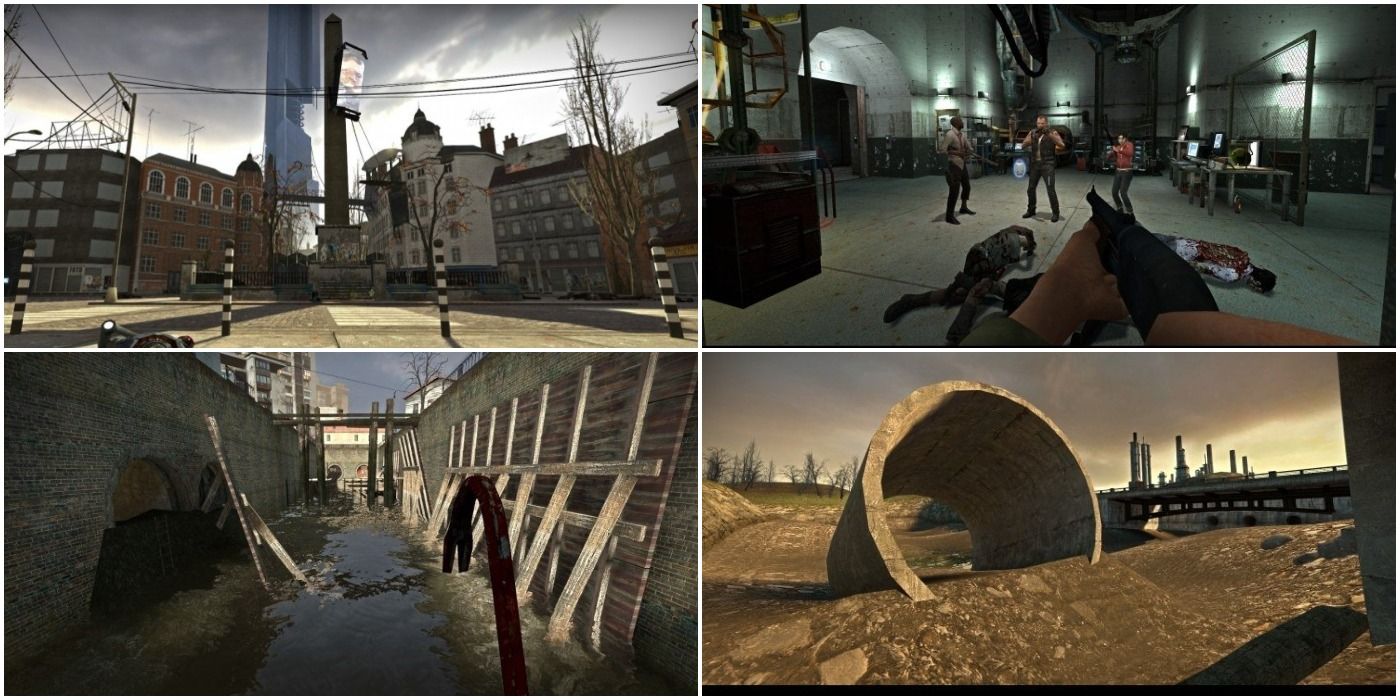 Left 4 Dead 2 Half Life 2 Maps Campaign Point Insertion Red Letter Day Route Kanal Water Hazard