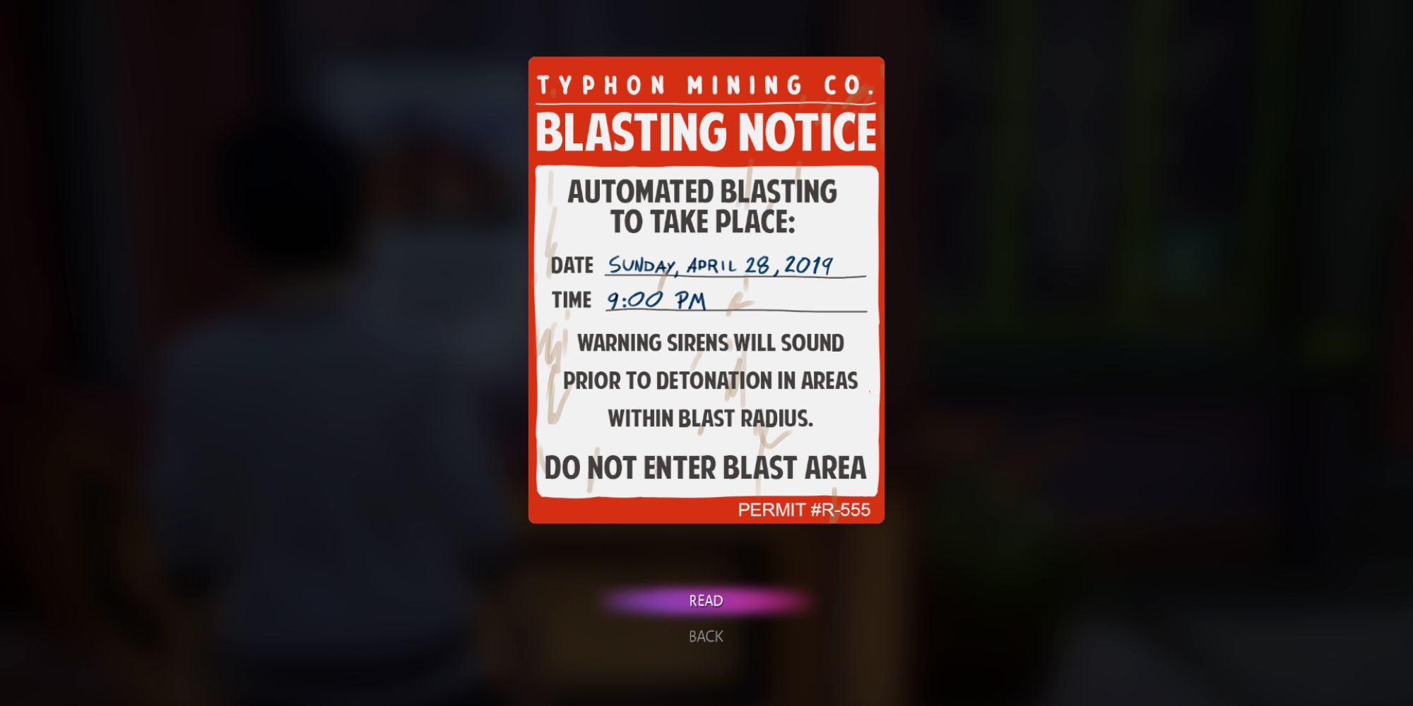 Life is Strange True Colors Screenshot Of Typhon Warning Flyer