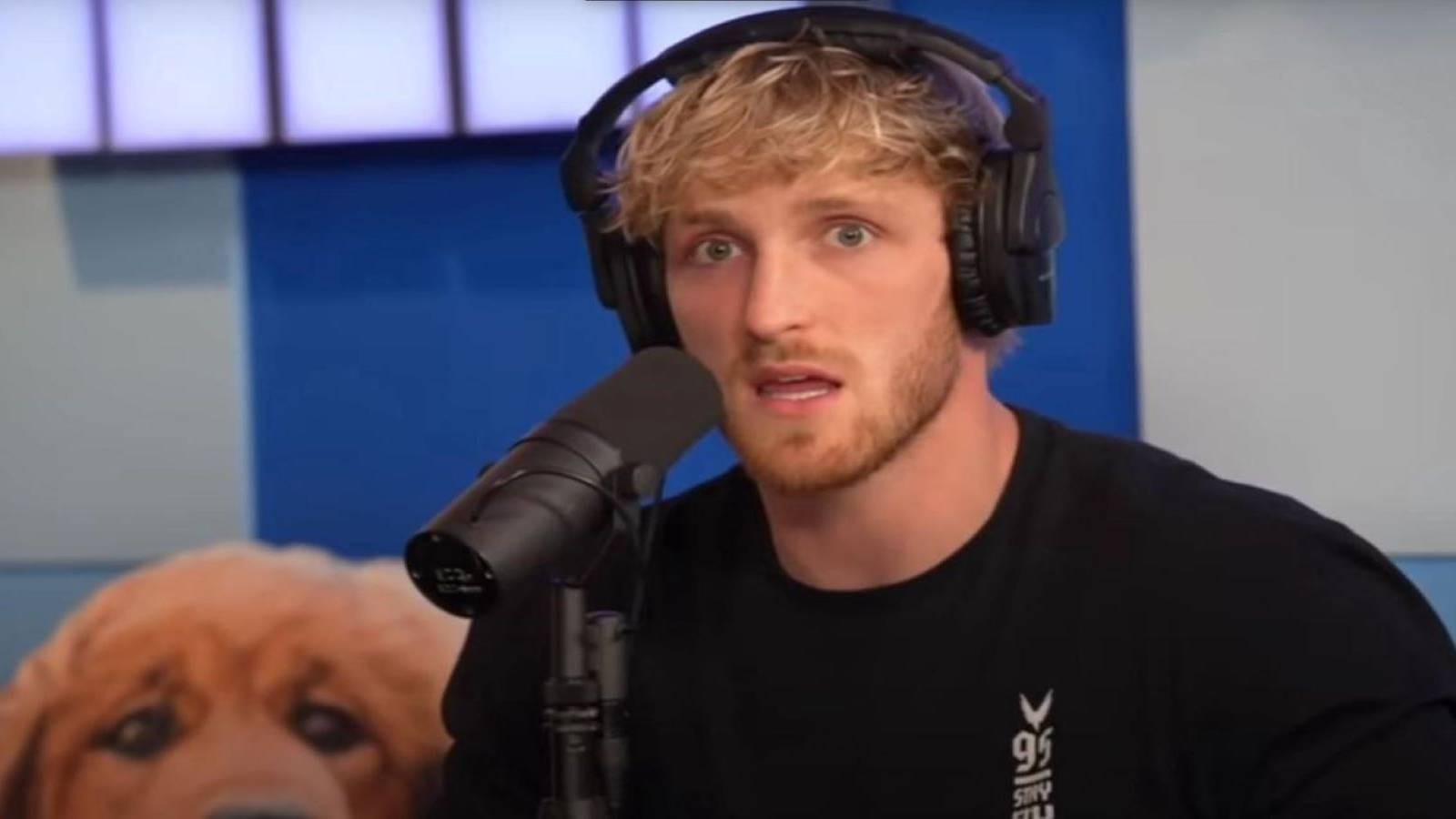 Logan Paul on the set of his podcast Impaulsive
